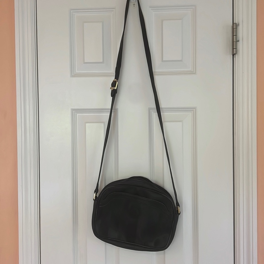 Fendi Vintage Black Navy Shoulder Crossbody Bag Purse